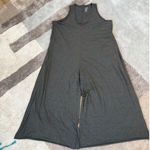 Natural Life Gray Wide Leg Jumpsuit One Size Boho Casual Comfort